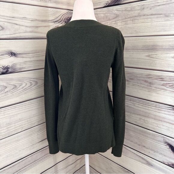 Gap Bella Green Textured V-Neck Sweater - Picture 9 of 11